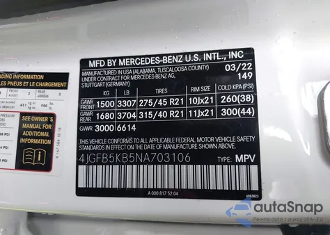 2022 Mercedes-Benz Gle 450 4Matic z USA, uszkodzony, nr VIN 4JGFB5KB5NA703106